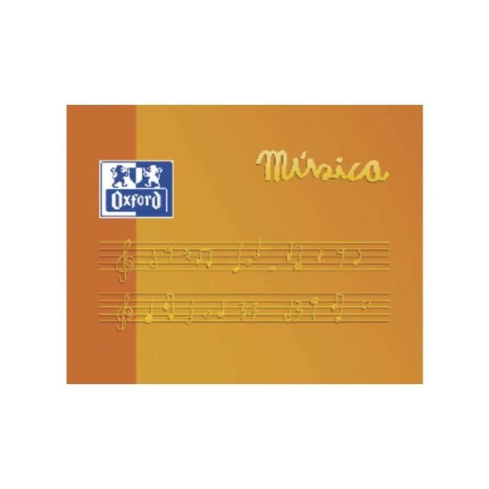 Block a5 apaisado musica pentagramas tapa blanda grapada pentagramas 4 mm 10 hojas naranja oxford