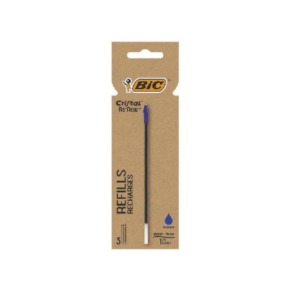 Bic recambio cristal renew azul 3 uds