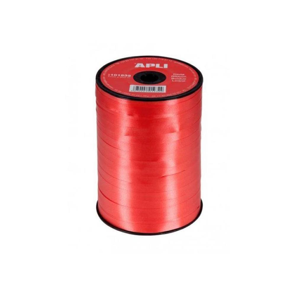 Rollo cinta regalo rojo 7mm x 400m