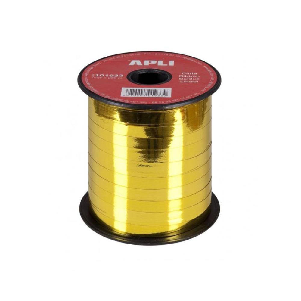 Rollo cinta metalizada oro 7mmx250m