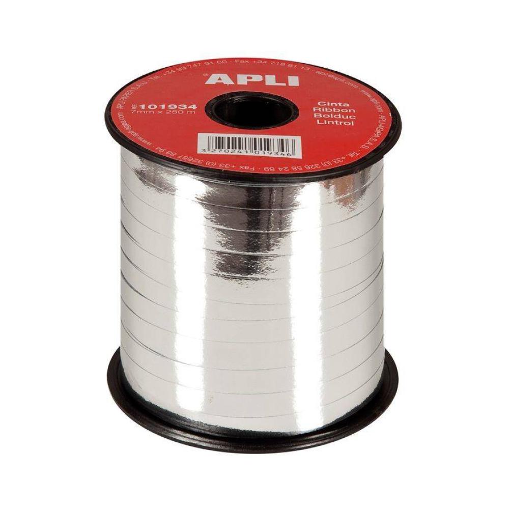 Rollo cinta metalizada plata 7mmx250m