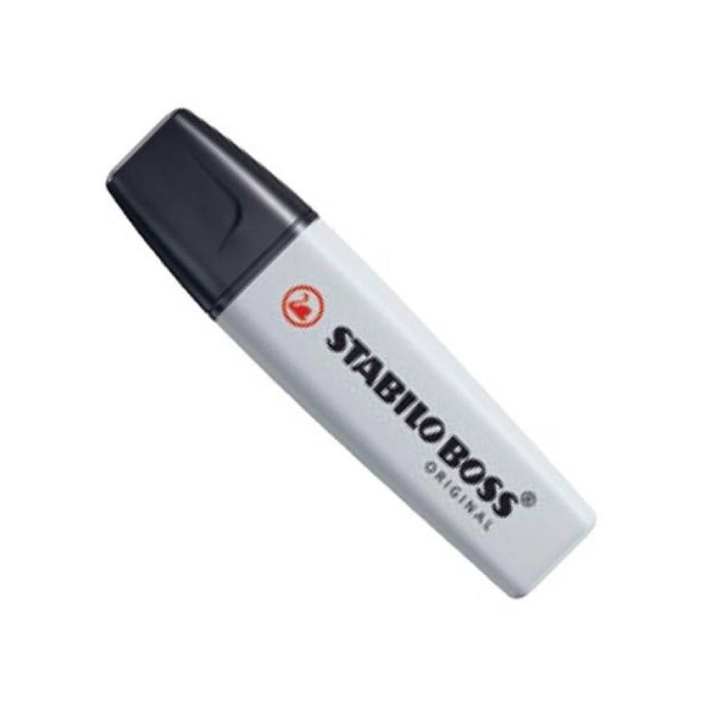 Rotulador fluorescente boss gris pastel stabilo