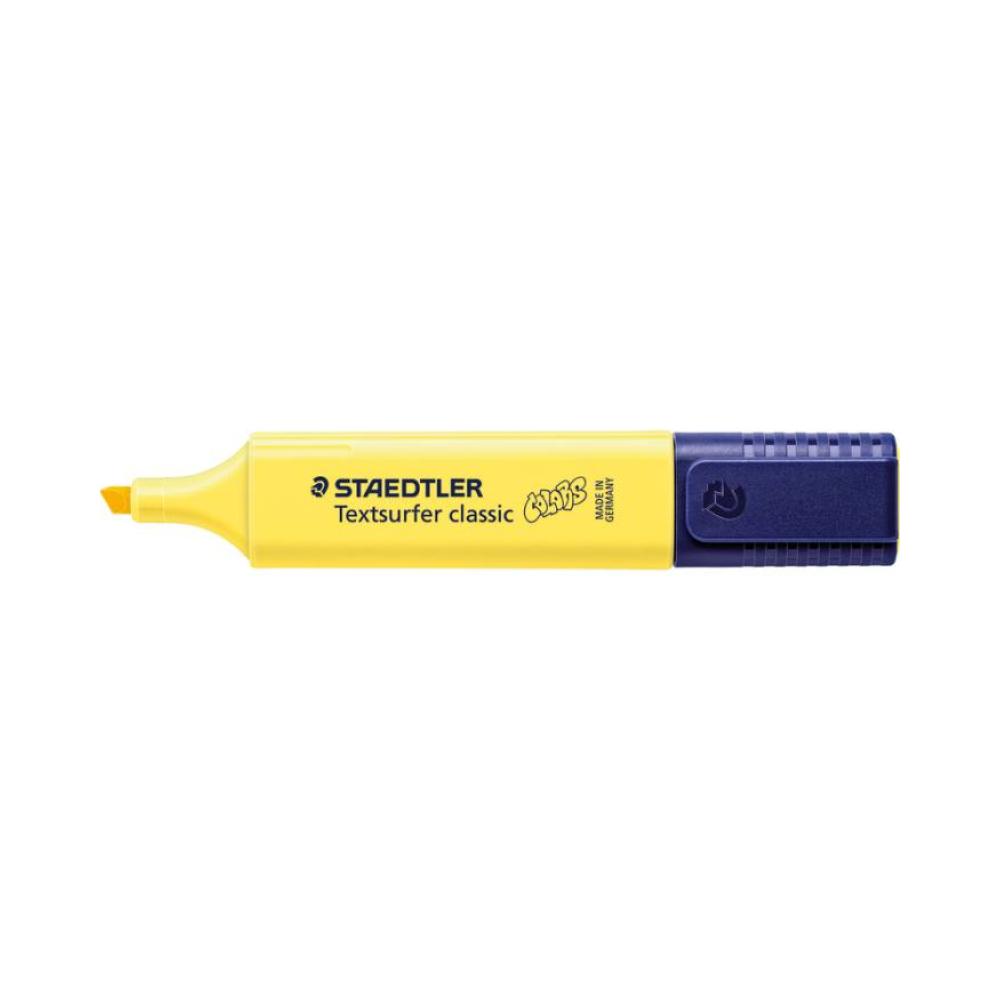 Rotulador fluorescente amarillo pastel staedtler