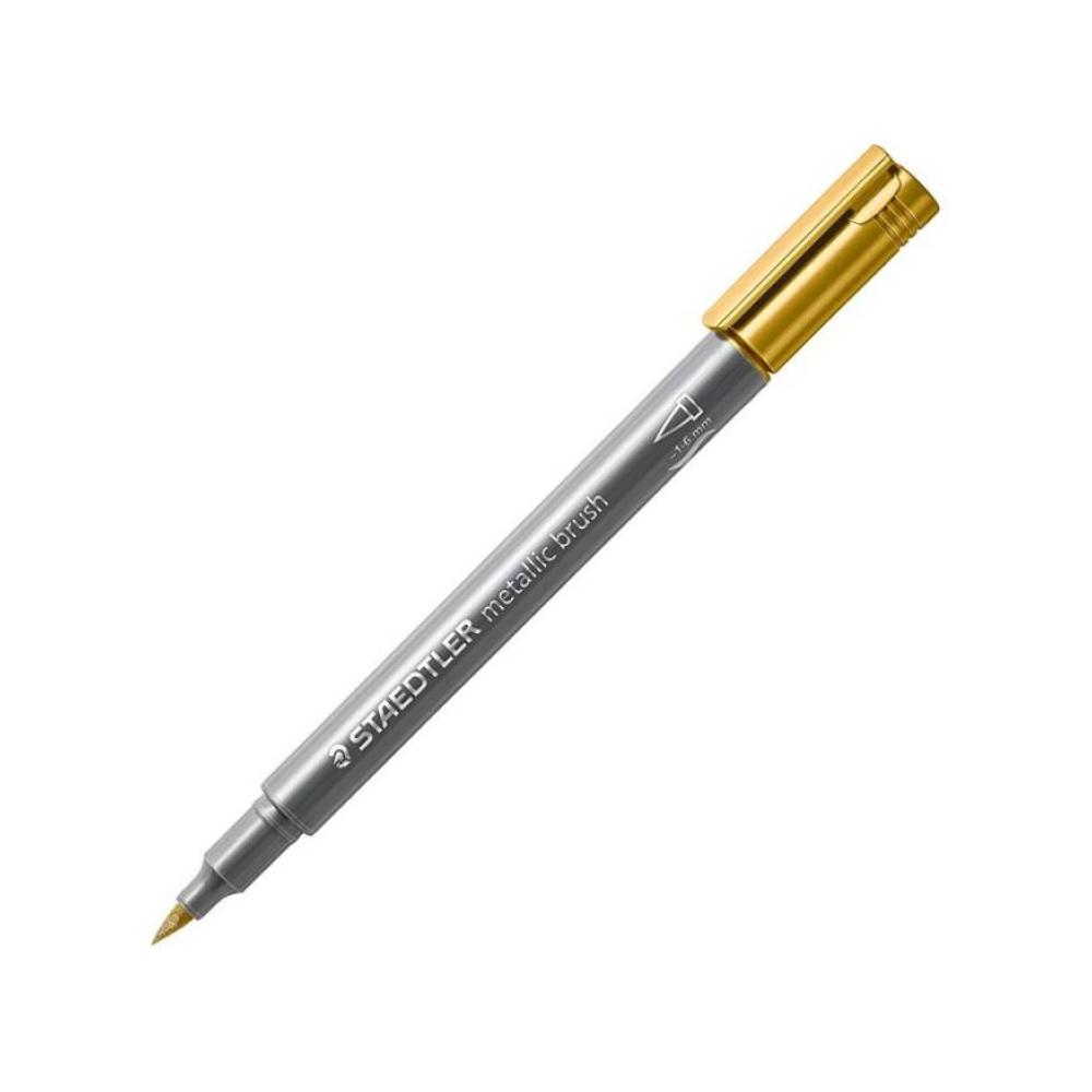Rotulador metallic brush dorado staedtler
