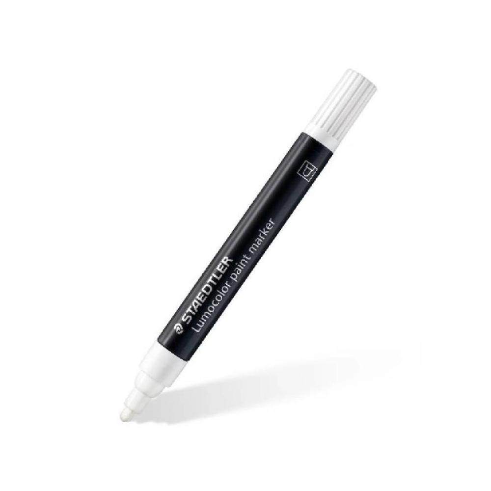 Rotul.staedtler fibra 349 blanco lumocolor permanente