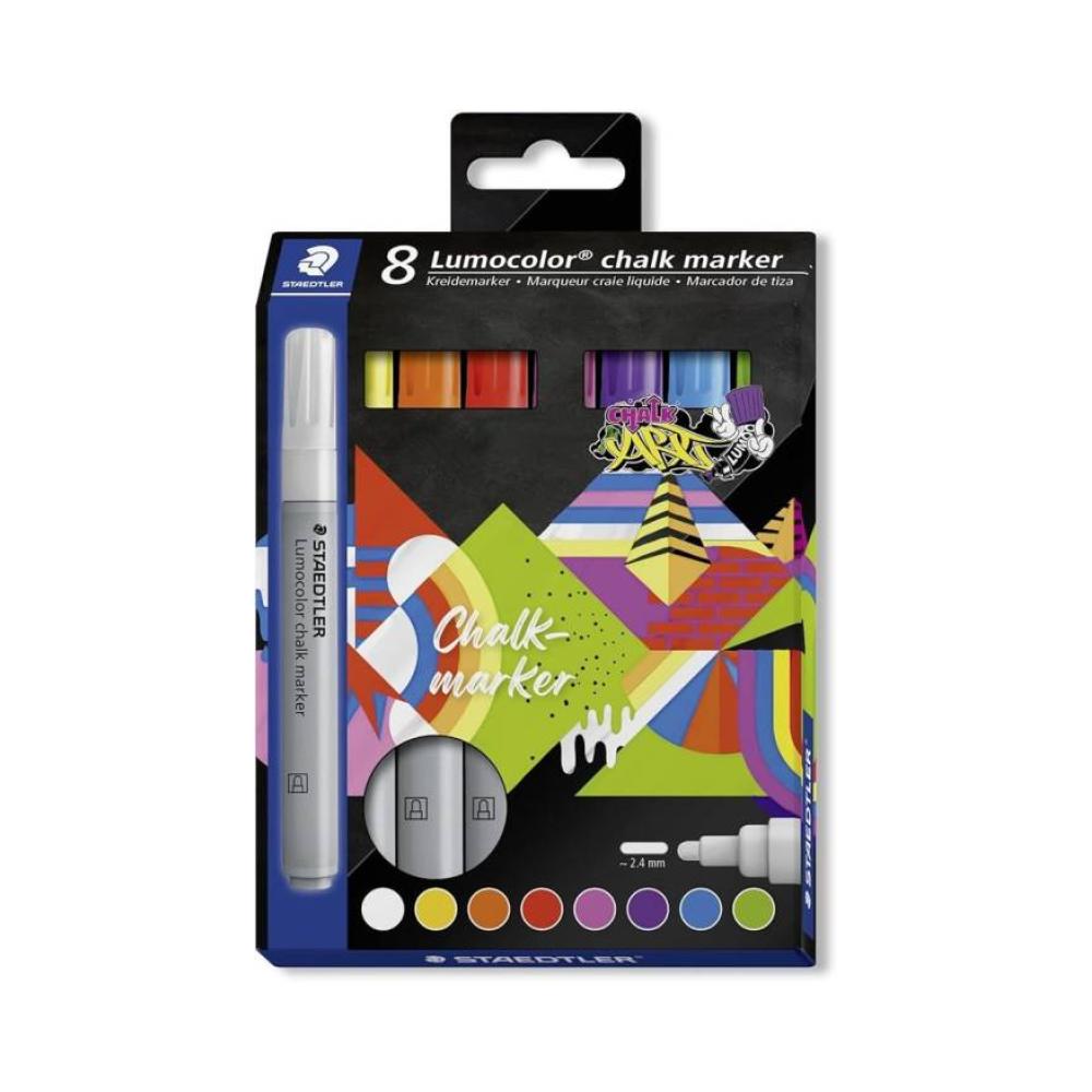Marcador de tiza 8 colores