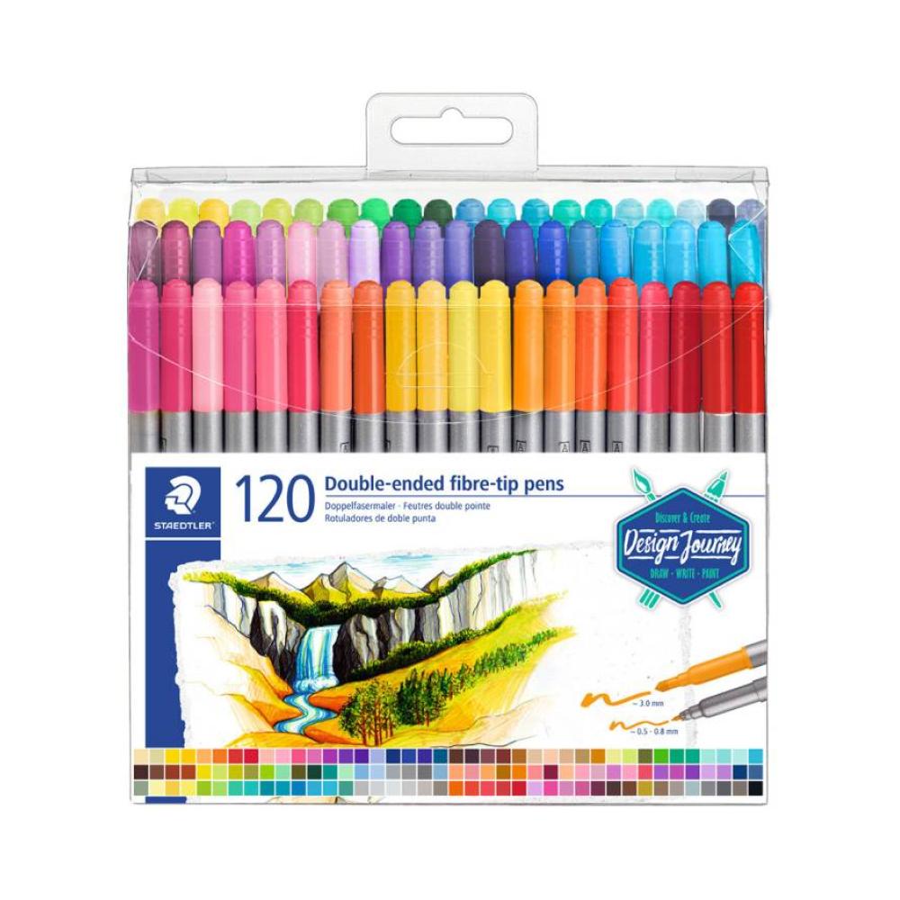 Pack 120 rotuladores doble punta 3mm y 0,8mm staedtler