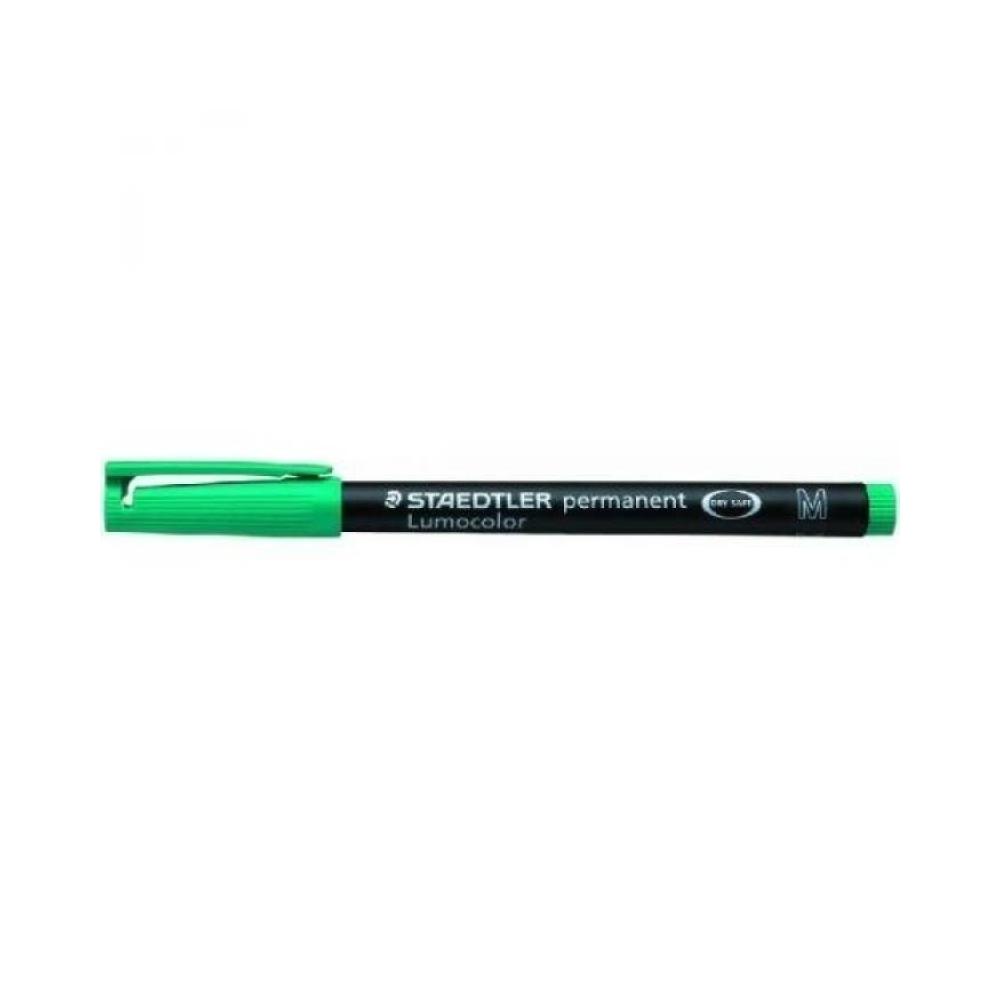 Rotulador permanente lumocolor m verde staedtler