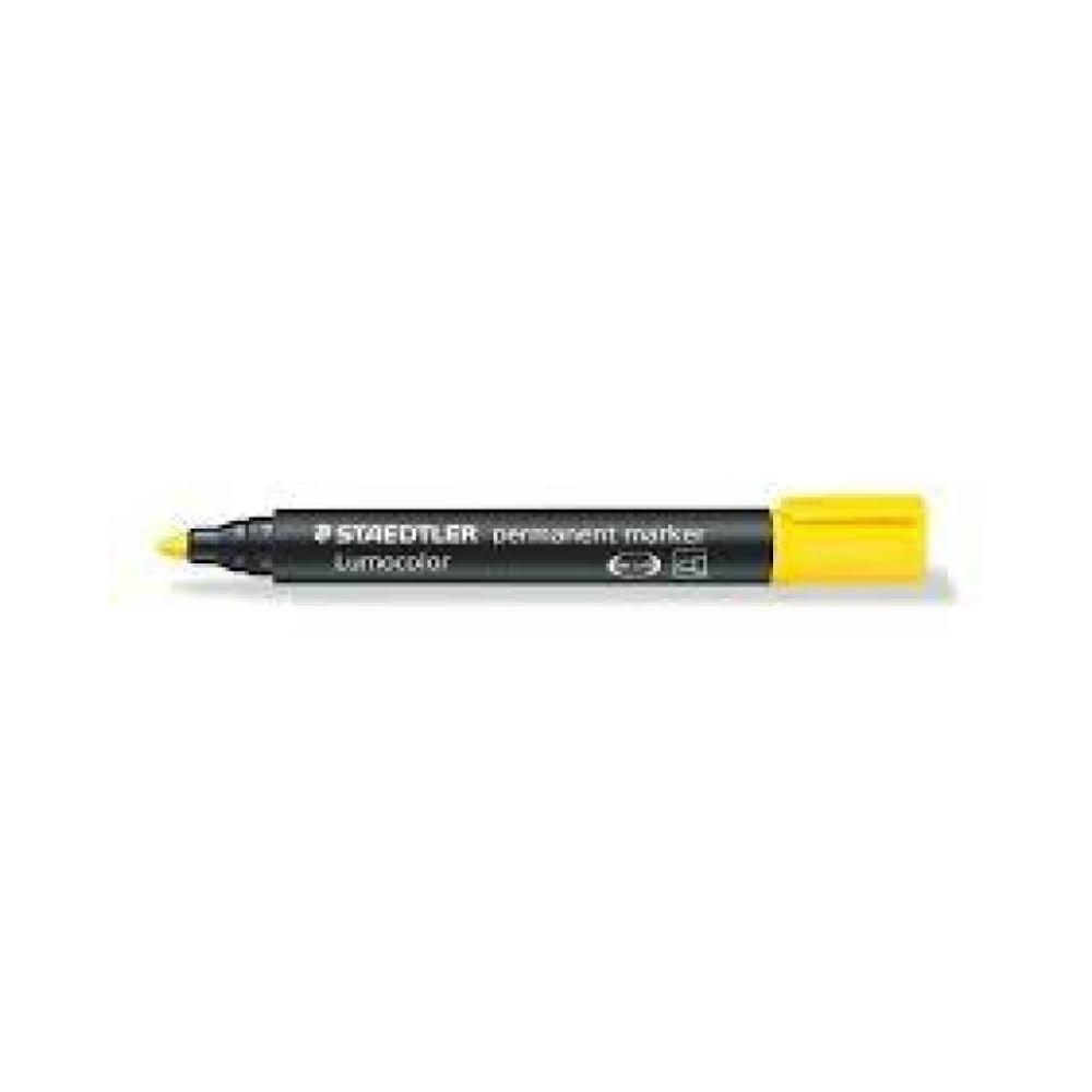 Rotulador permanente amarillo lumocolor marker staedtler
