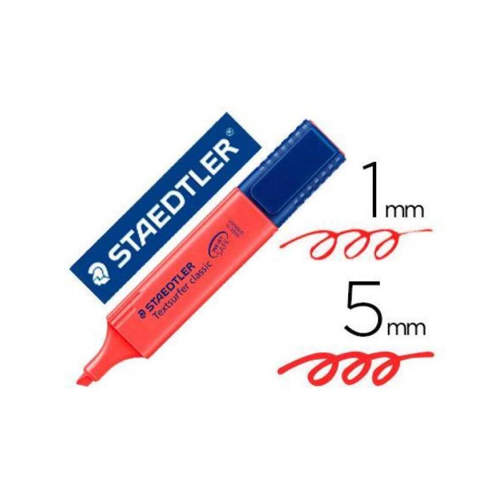 Rotulador fluorescente rojo textsurfer classic staedtler