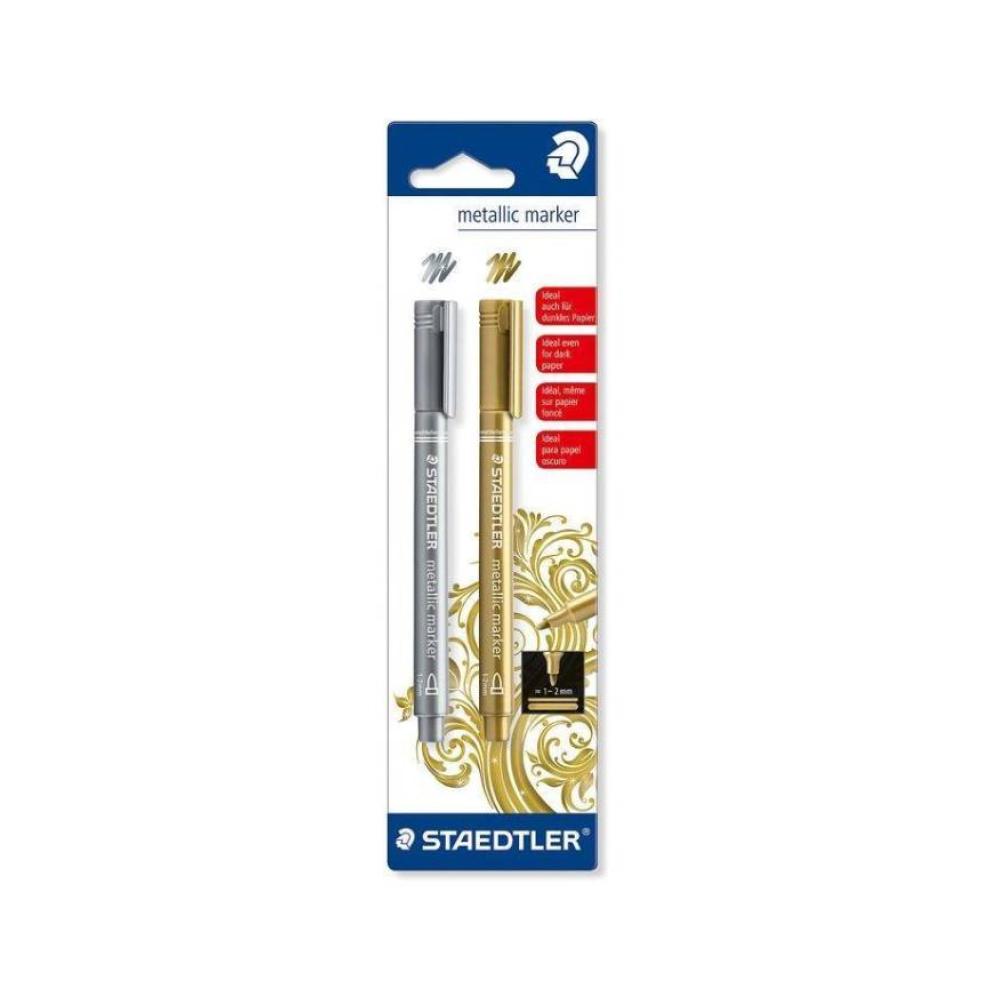 Rot.staedler metallic markerbl/2 u
