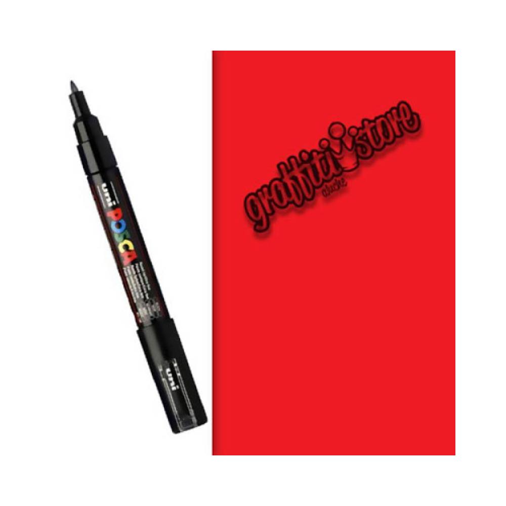 Rotulador rojo 0,7 mm pintura al agua pc1m posca