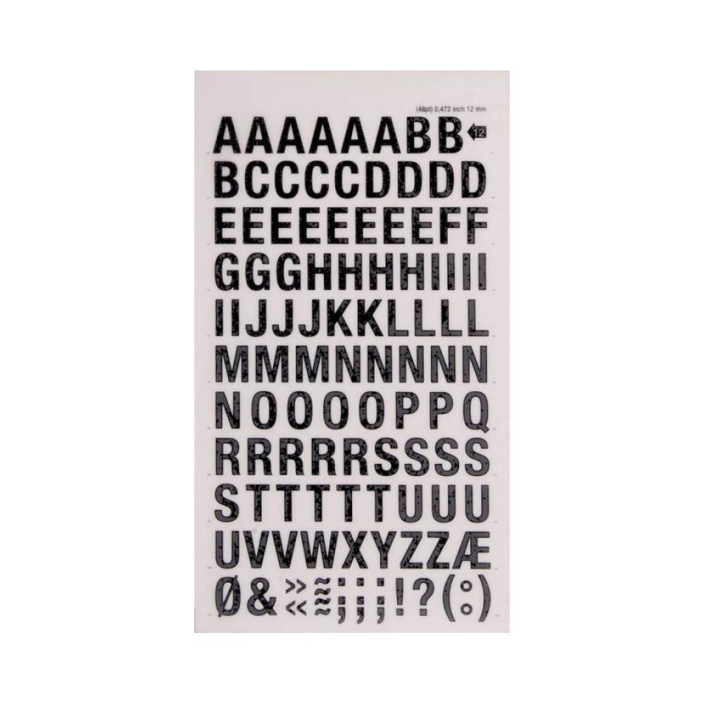 Letras decadry n/12 negro