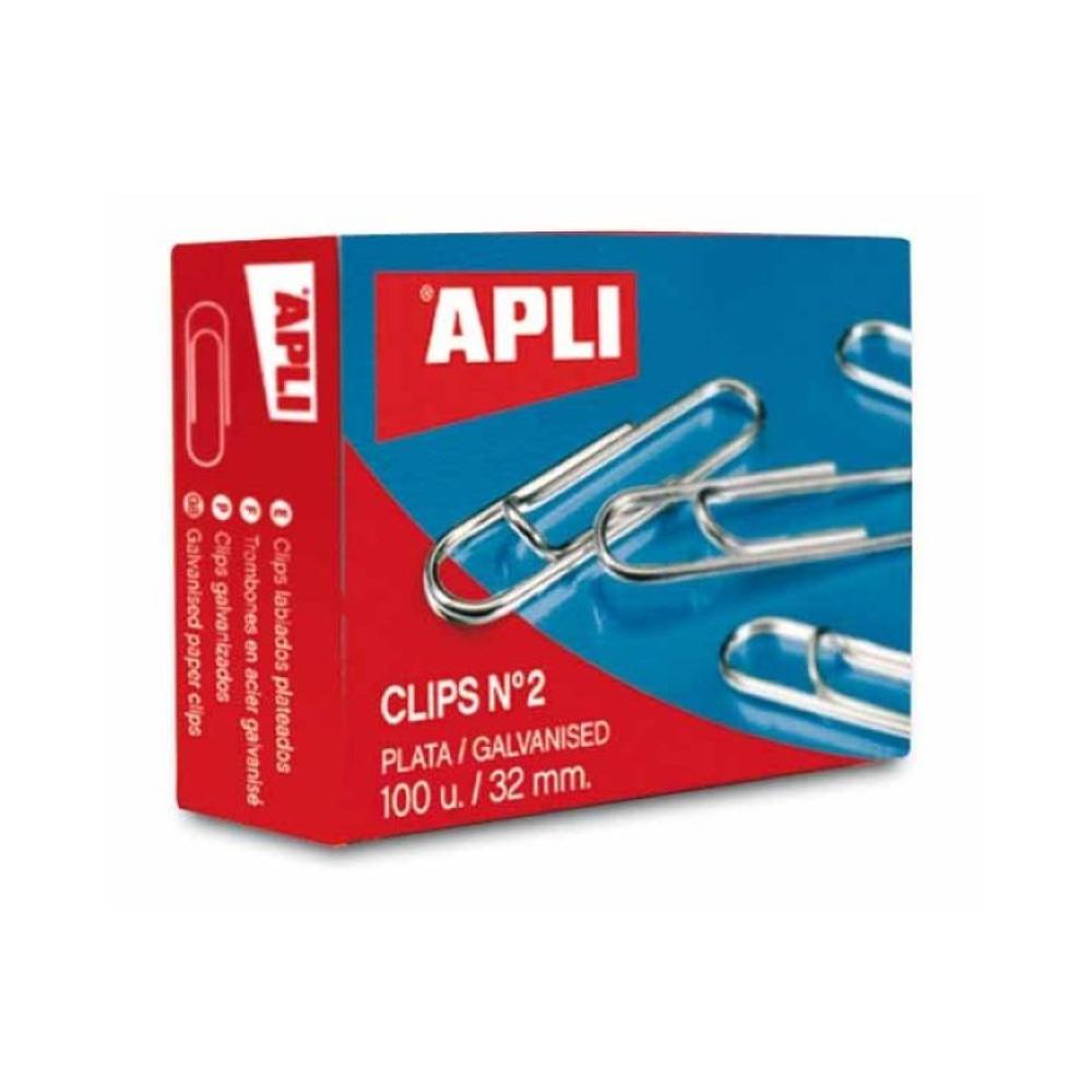 Clips plata nº 2 100u apli
