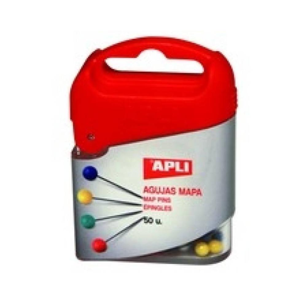Agujas de colores para colocar en mapa 50 unid