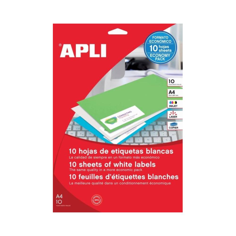 Etiquetas apli 70x25,4 10 hojas a4 12924