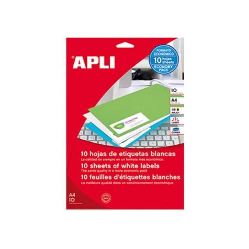 Paq. 10 etiquetas apli a-4 48,5x25,4 ref. 12925