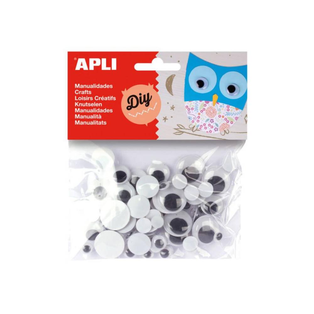 Bolsa ojos moviles redondos apli ref. 13058