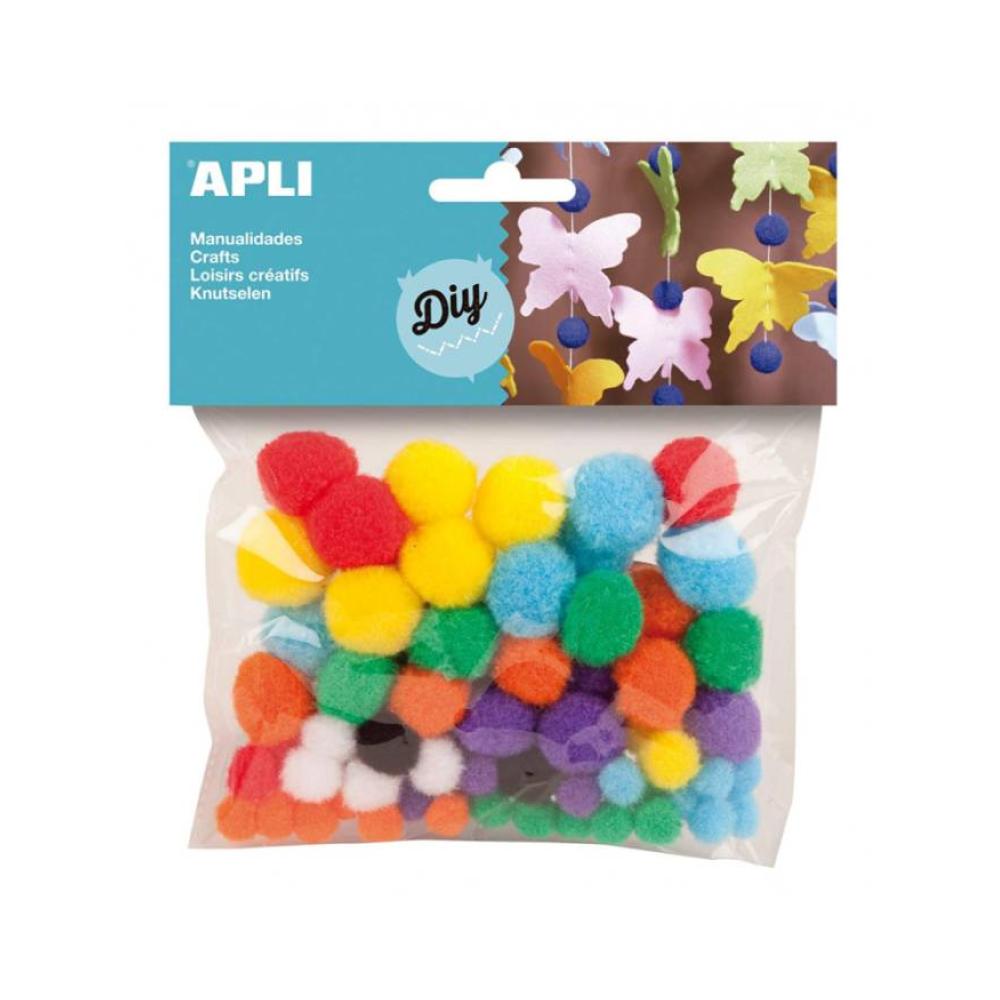 Pom pom colores surtidos 78 und. 13061 apli
