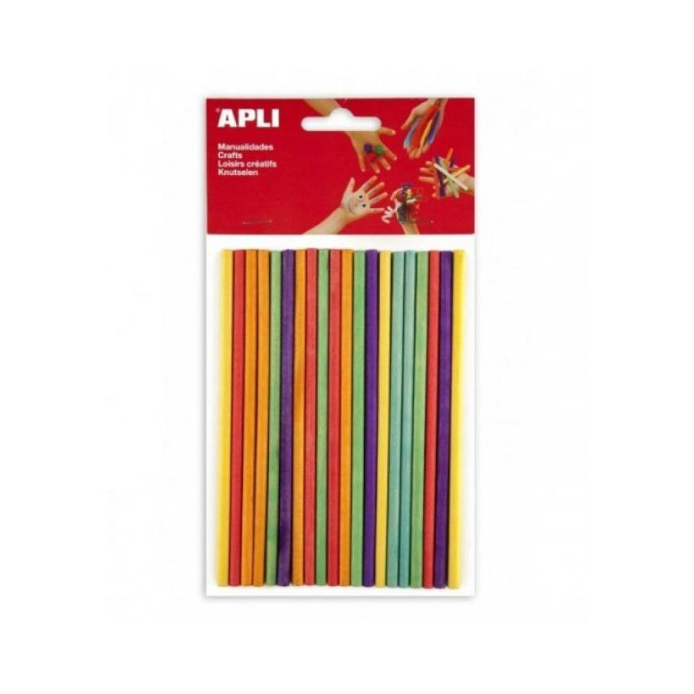 Palos polo madera colores surtidos