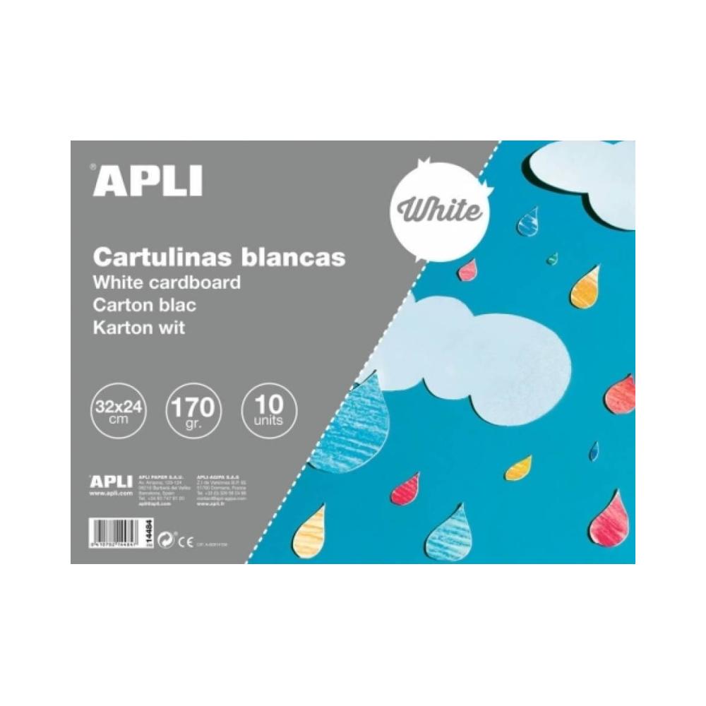 Bloc manualidades 10 cartulinas blancas apli 32x24