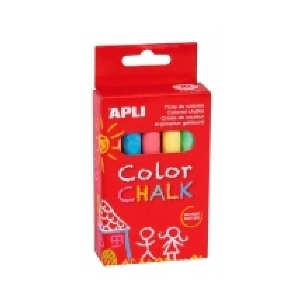 Tiza colorea apli 10 col. surt,
