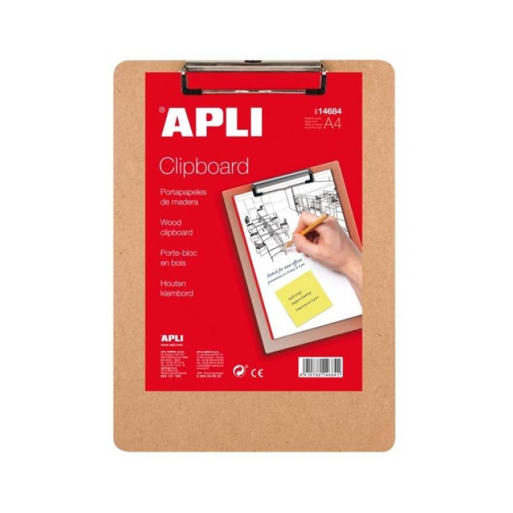 Carpeta miniclip madera apli