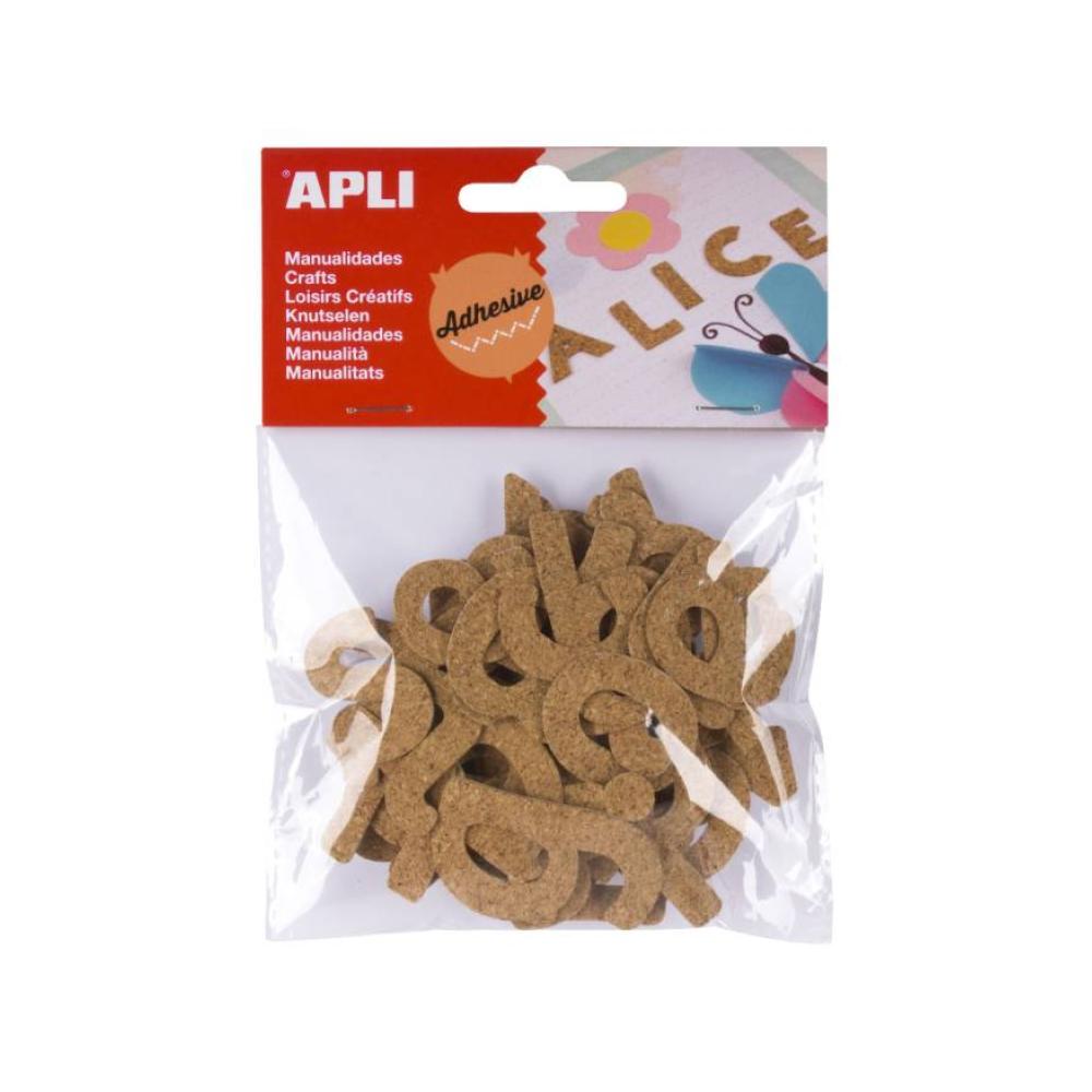 Letras corcho adhesivas 52 uni