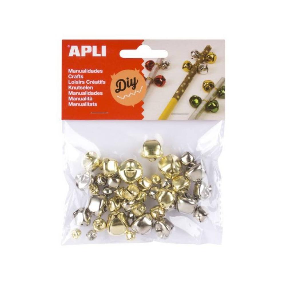 B/ cascabeles plata y oro 40uds
