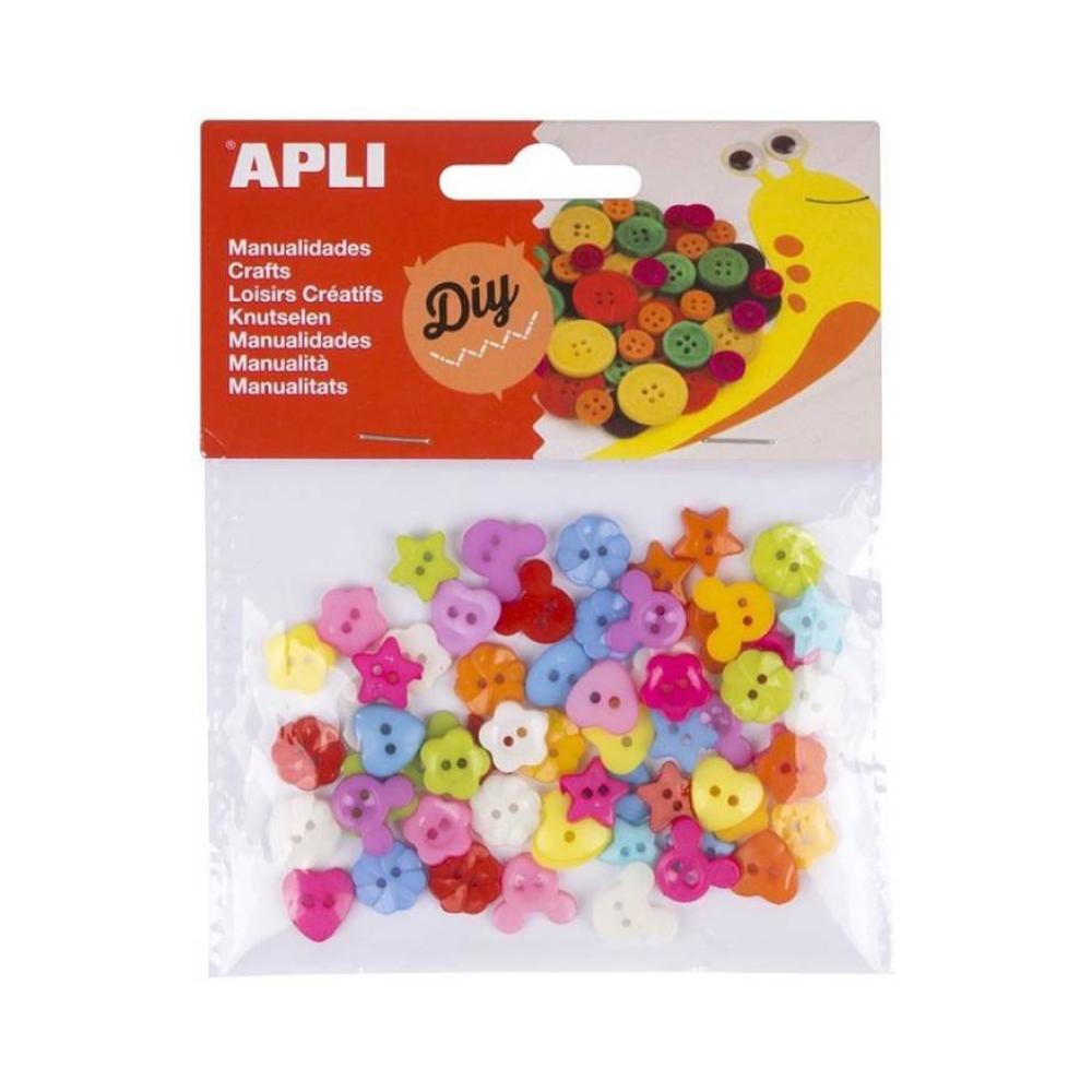 Botones de plastico colores surtidos 60 unidades