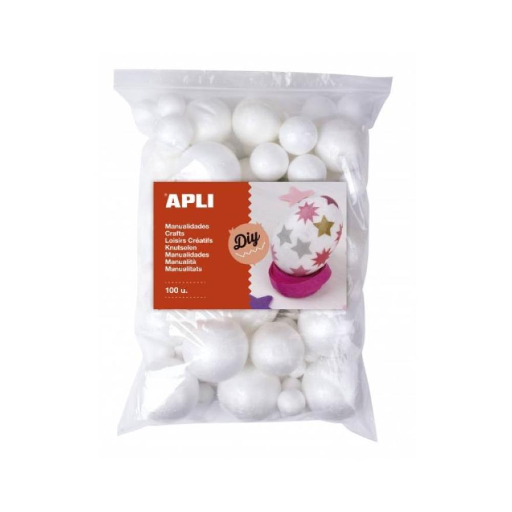 Apli bolas porexpan medidas surtidas 100 u 17456
