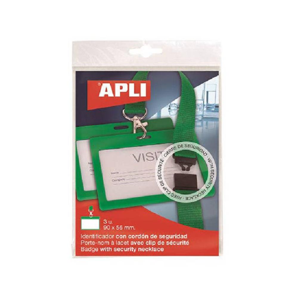 B/3uds identificador 90x56 + cordon seguridad