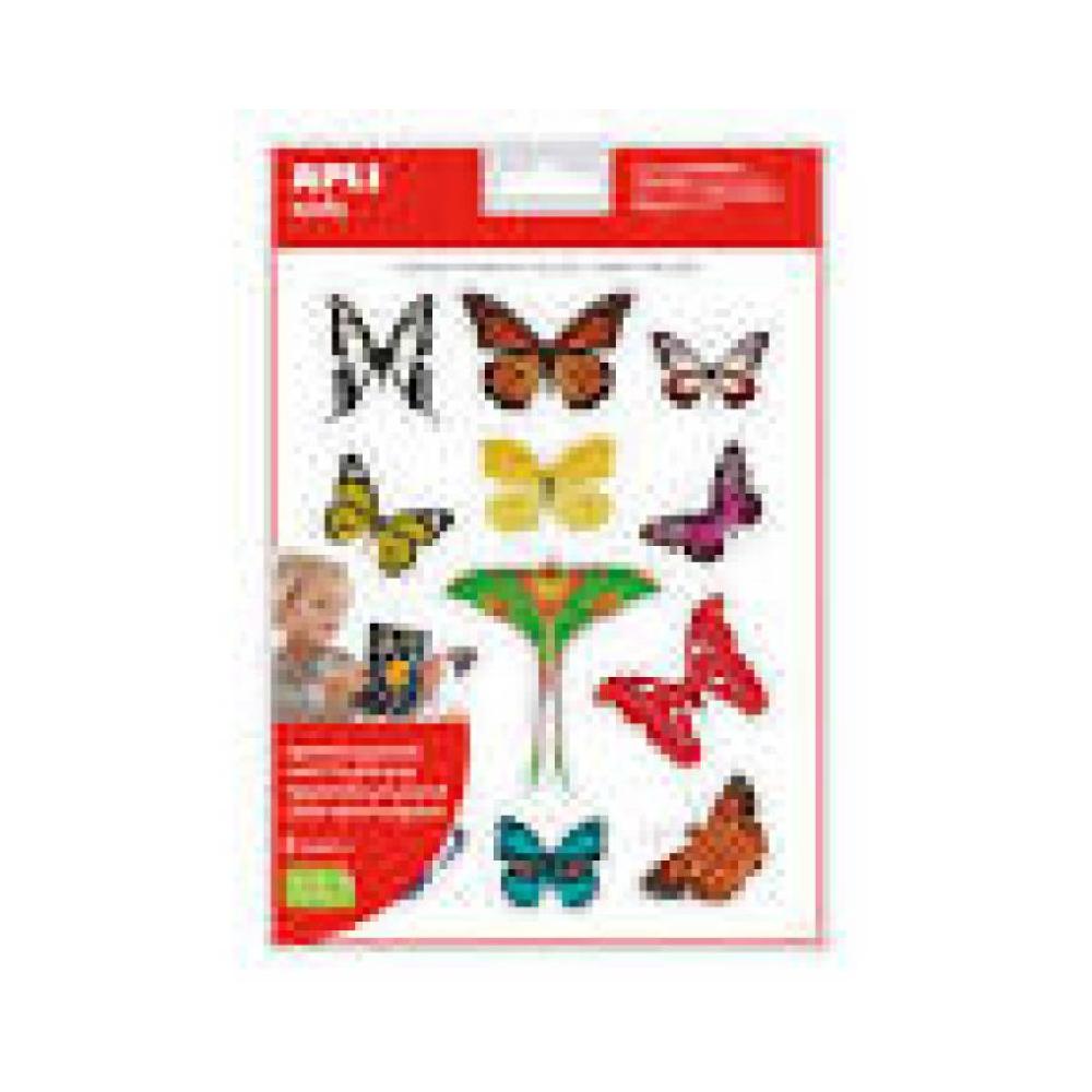 Bolsa gomets tematicos realistas mariposas 2 hojas