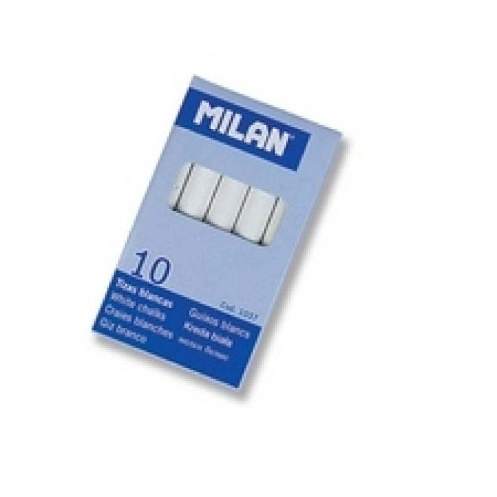 Tizas blancas milan 10 uds