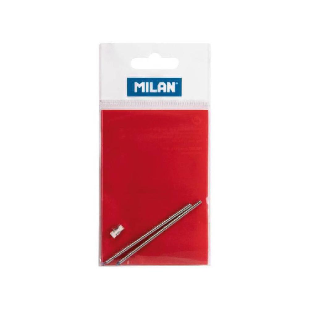 Recambios para boligrafo milan mil-boli 1772601/ 2 unidades/ azul y rojo milan