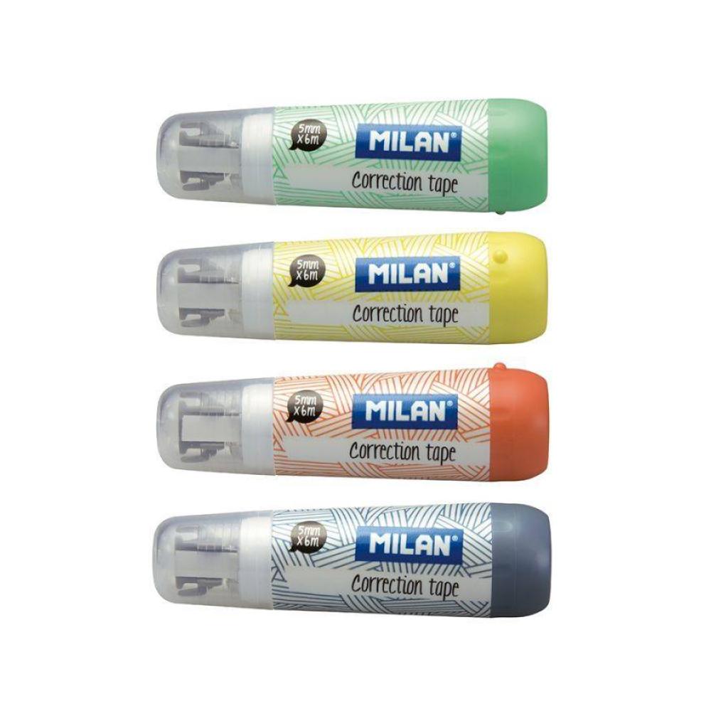Cinta correctora cilindrica 5 mm x 6 m milan