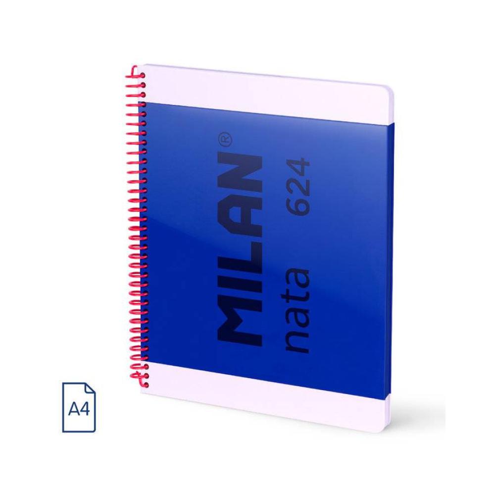 Cuaderno a4 azul liso 80 hojas serie nata 95gr