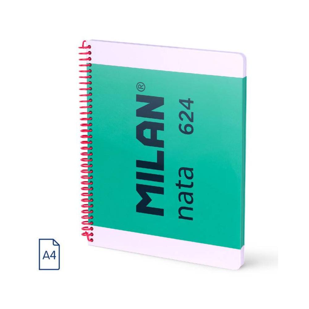 Cuaderno a4 verde liso 80 hojas serie nata 95gr