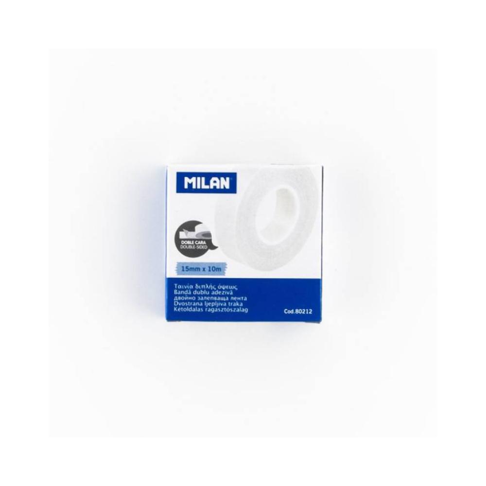 Cinta adhesiva de doble cara 15 mm x 10 m milan