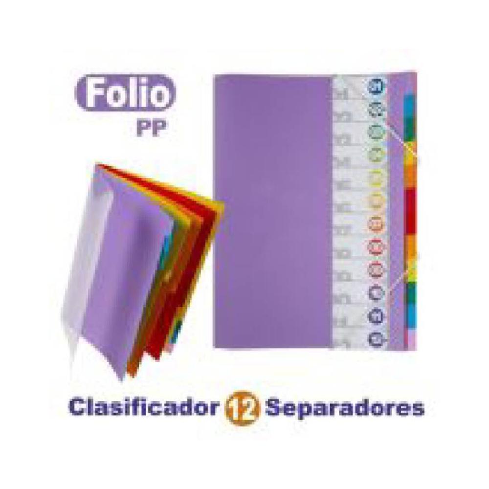 Carpeta clasificadora pp 12 posiciones. grafoplas