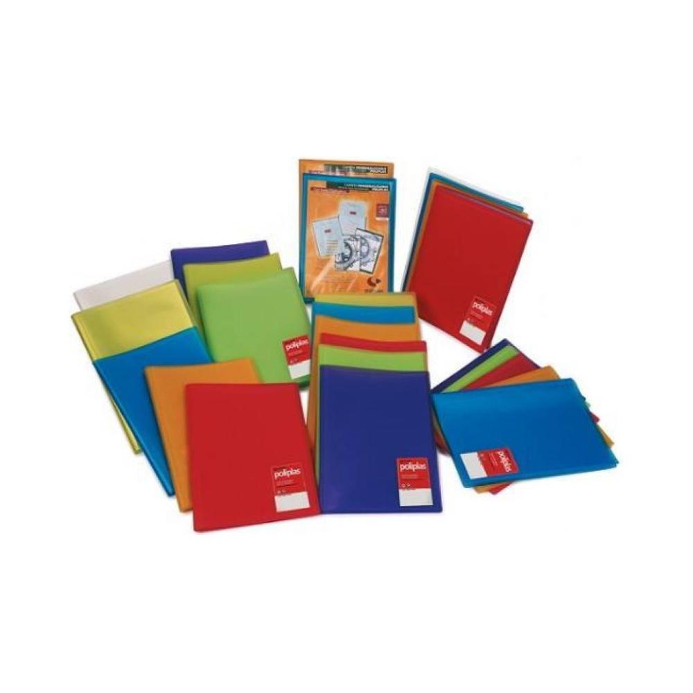 Carpeta 30 fundas azul