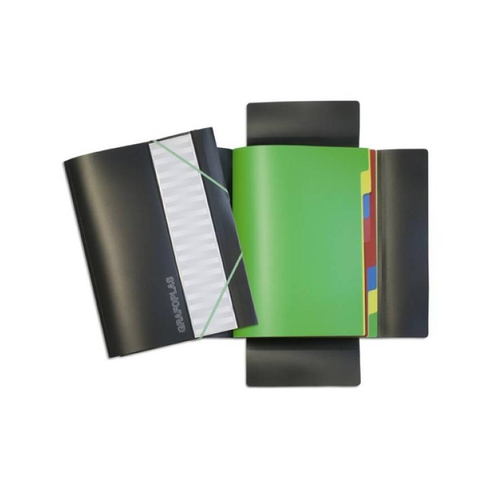 Carpeta clasificadoras negras con gomas
