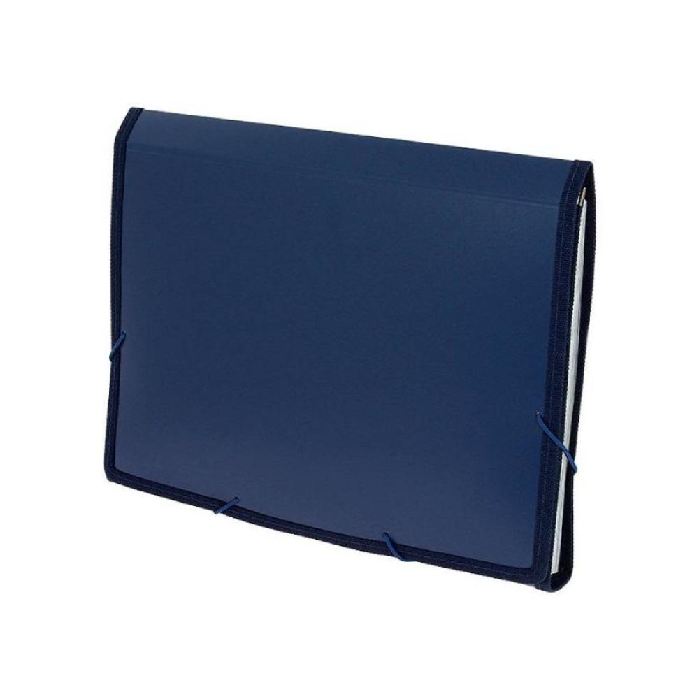 Clasificador fuelle gomas azul con ribete