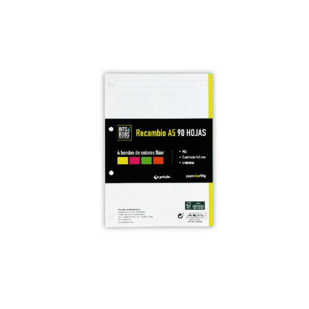 Recambio a5 90h 90g 5x5 4 bandas fluor
