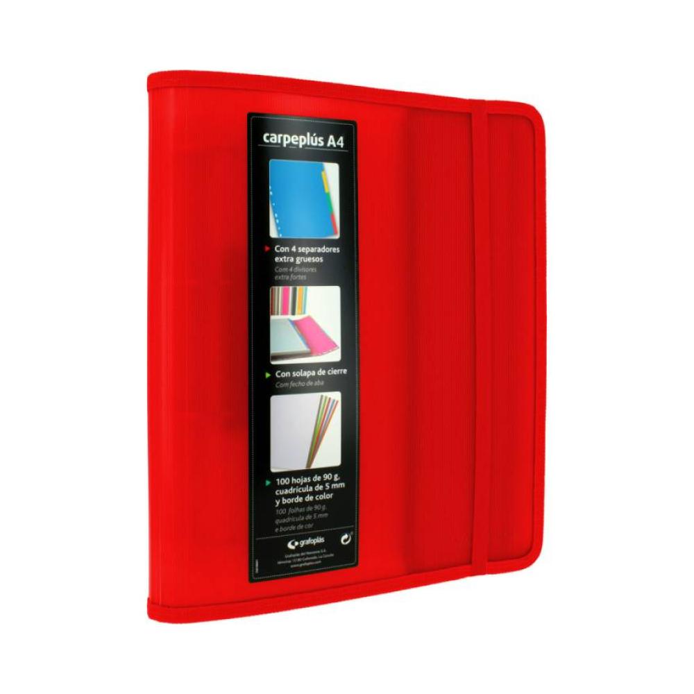 Carpeplus multiline a4 rojo