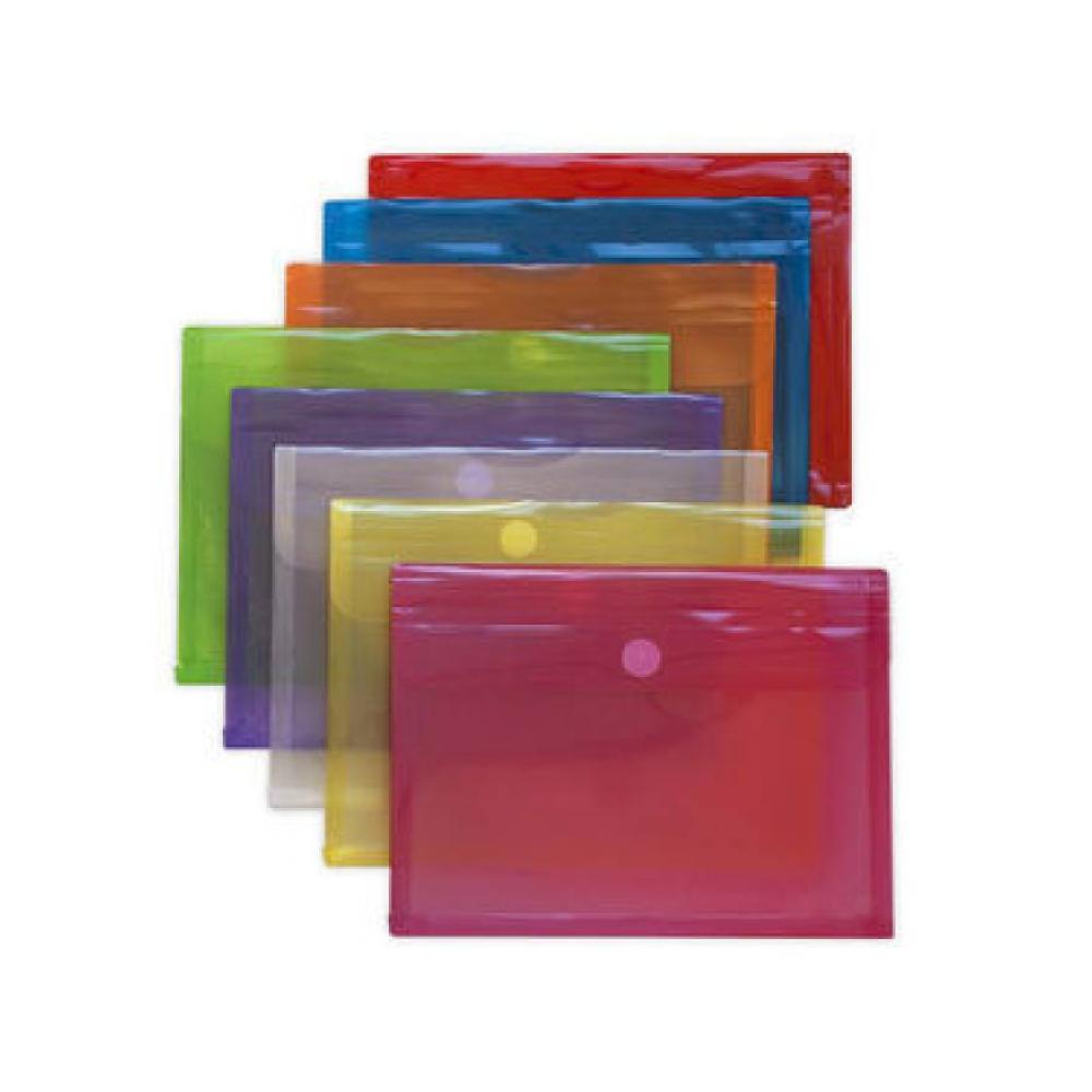 Sobre folio rojo polipropileno fuelle multiline grafoplast