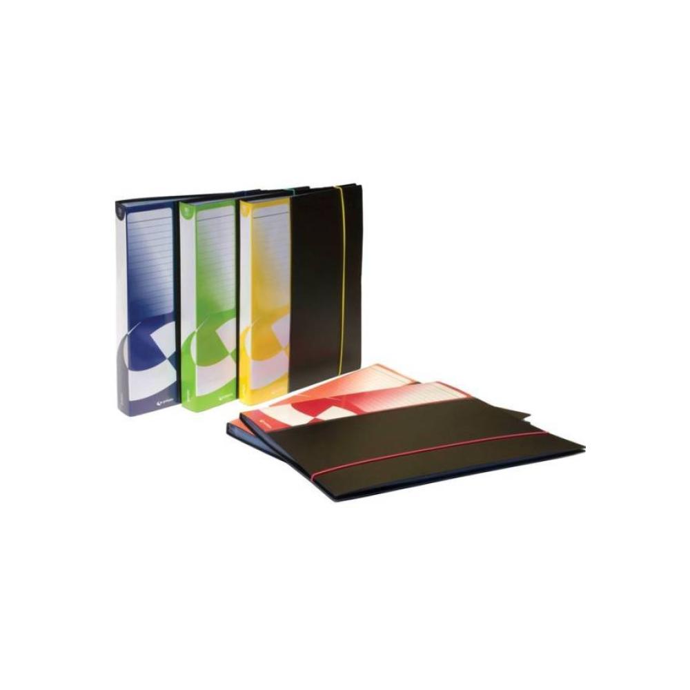 Carpeta 60 fundas folio transparente amarilla