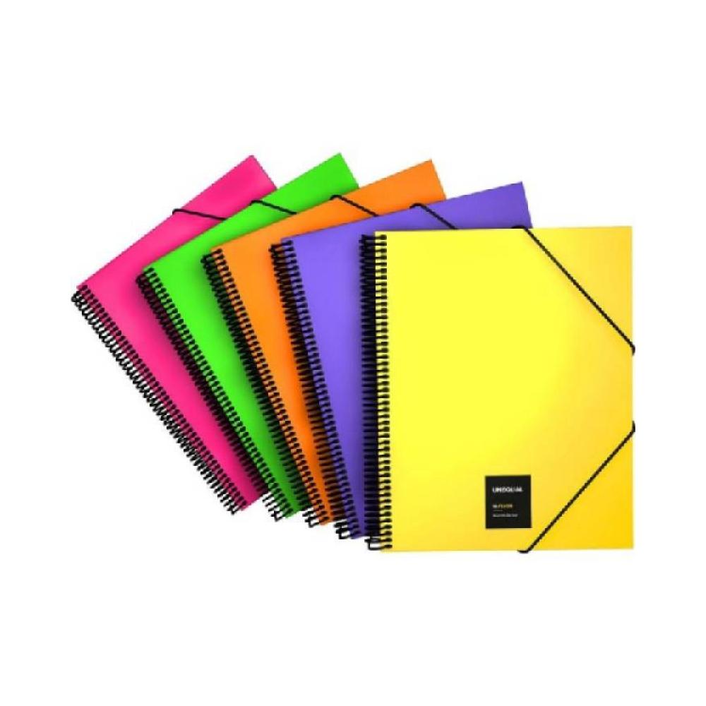 Carpeta 50 fundas maxiplas forrada unequal fluor f