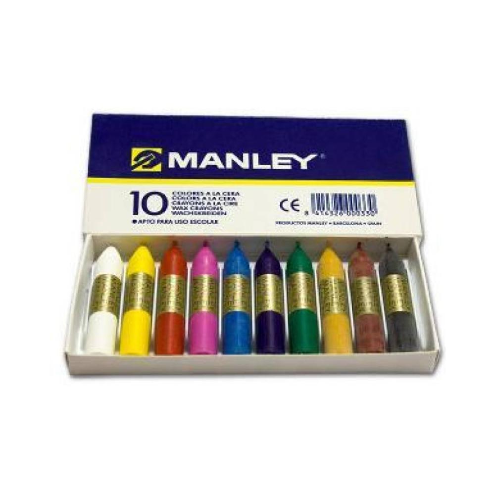 Caja 10 ceras blandas manley