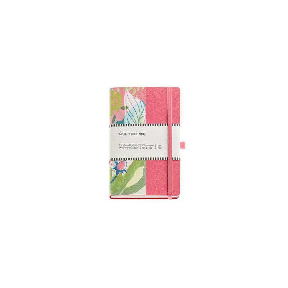 Cuaderno de notas floral 112x174mm 84 h liso simil
